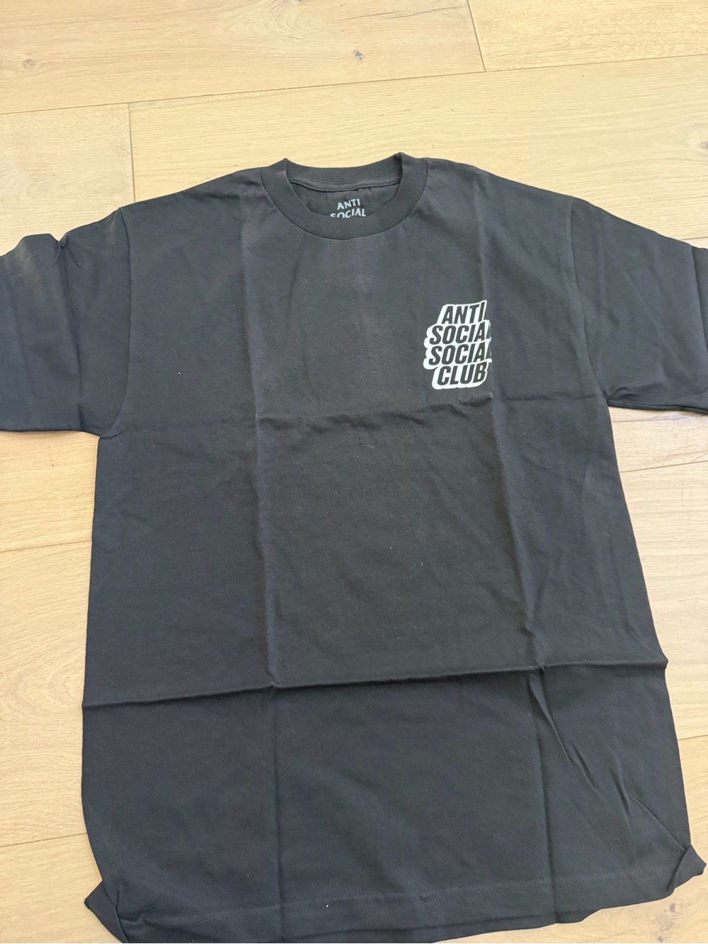 Anti Social Social Club Black T-Shirt with White Chest Logo